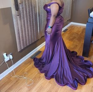 Prom dress, color is eggplant or plum.